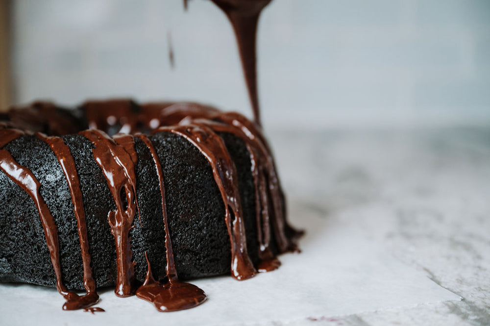Chocolate Bundt Cake with Hot Fudge Sauce | Keto | Gluten- Free | Vegan | Dairy- Free