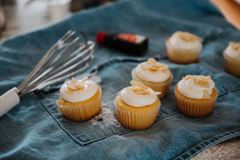 Rum Almond Cupcakes | Keto | Gluten- Free | Vegan | Dairy- Free